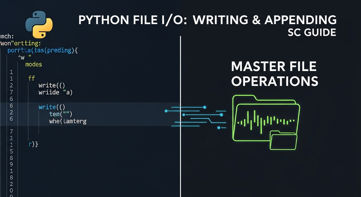 Python File I/O සිංහලෙන්: ෆයිල් වලට ලියමු, එකතු කරමු | Write & Append Files SC Guide