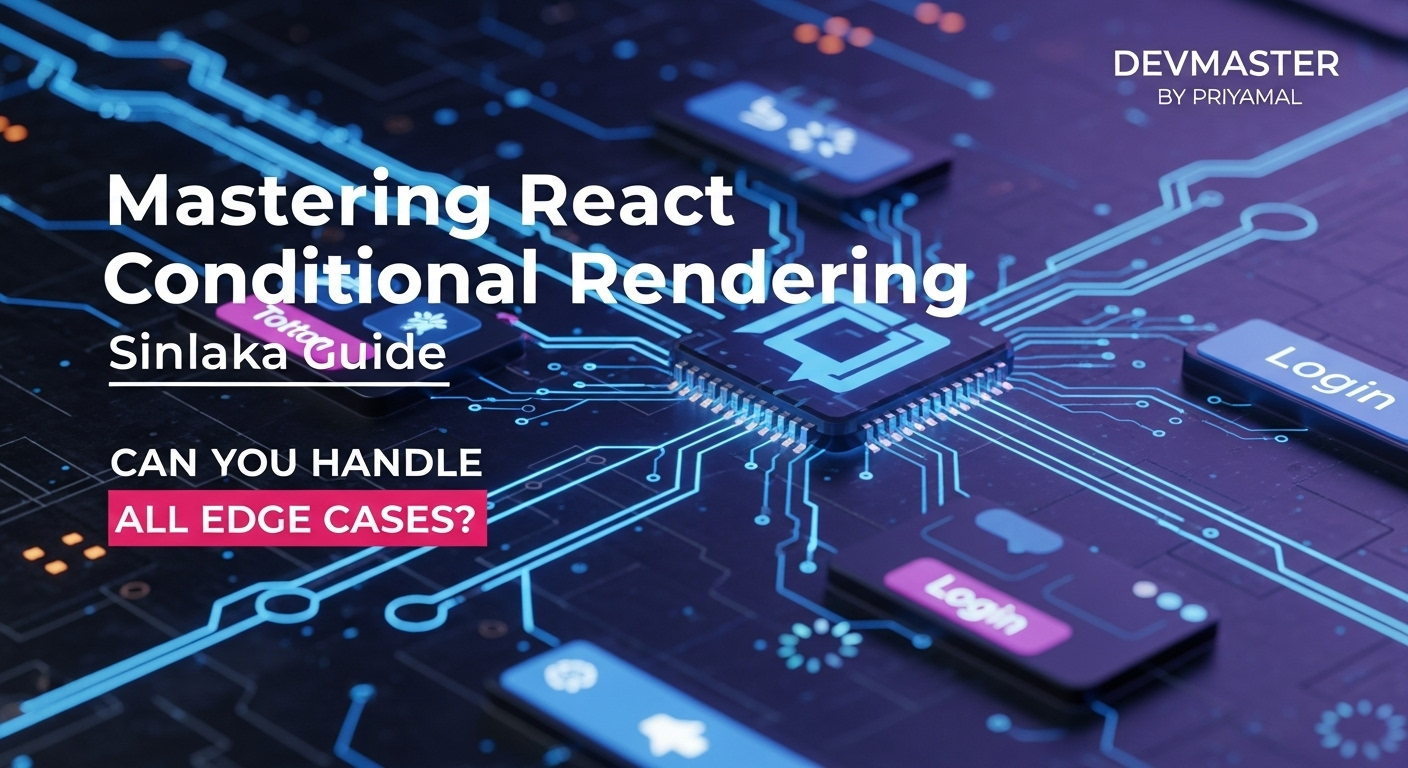 ReactJS Conditional Rendering: UI වෙනස් කරන හැටි | Sinhala Guide
