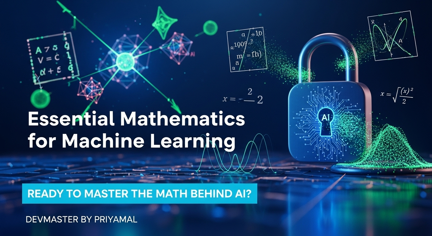 AI සඳහා ගණිතය: Linear Algebra, Calculus, Probability, Statistics | Sinhala Guide