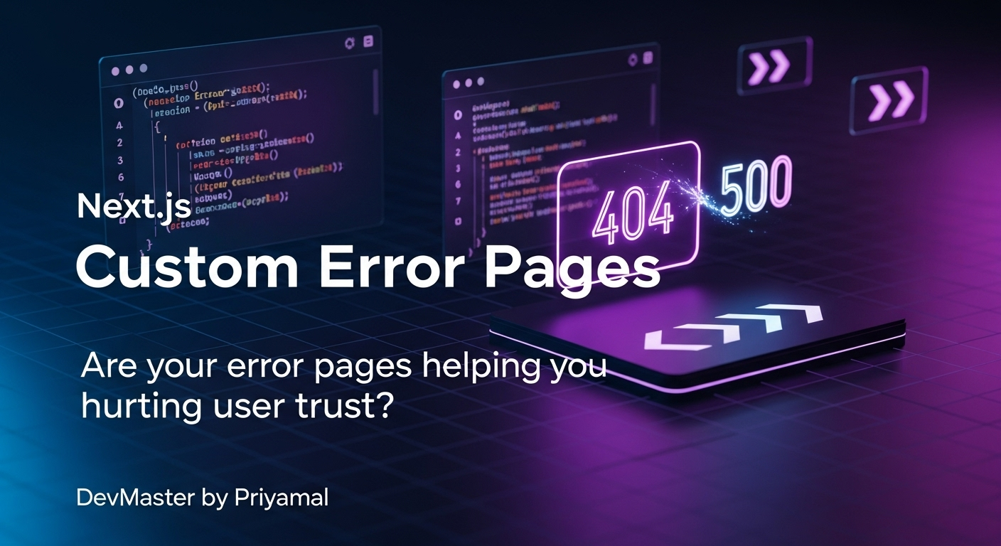 Next.js Custom Error Pages | 404 සහ 500 හැදීම | Sinhala Guide