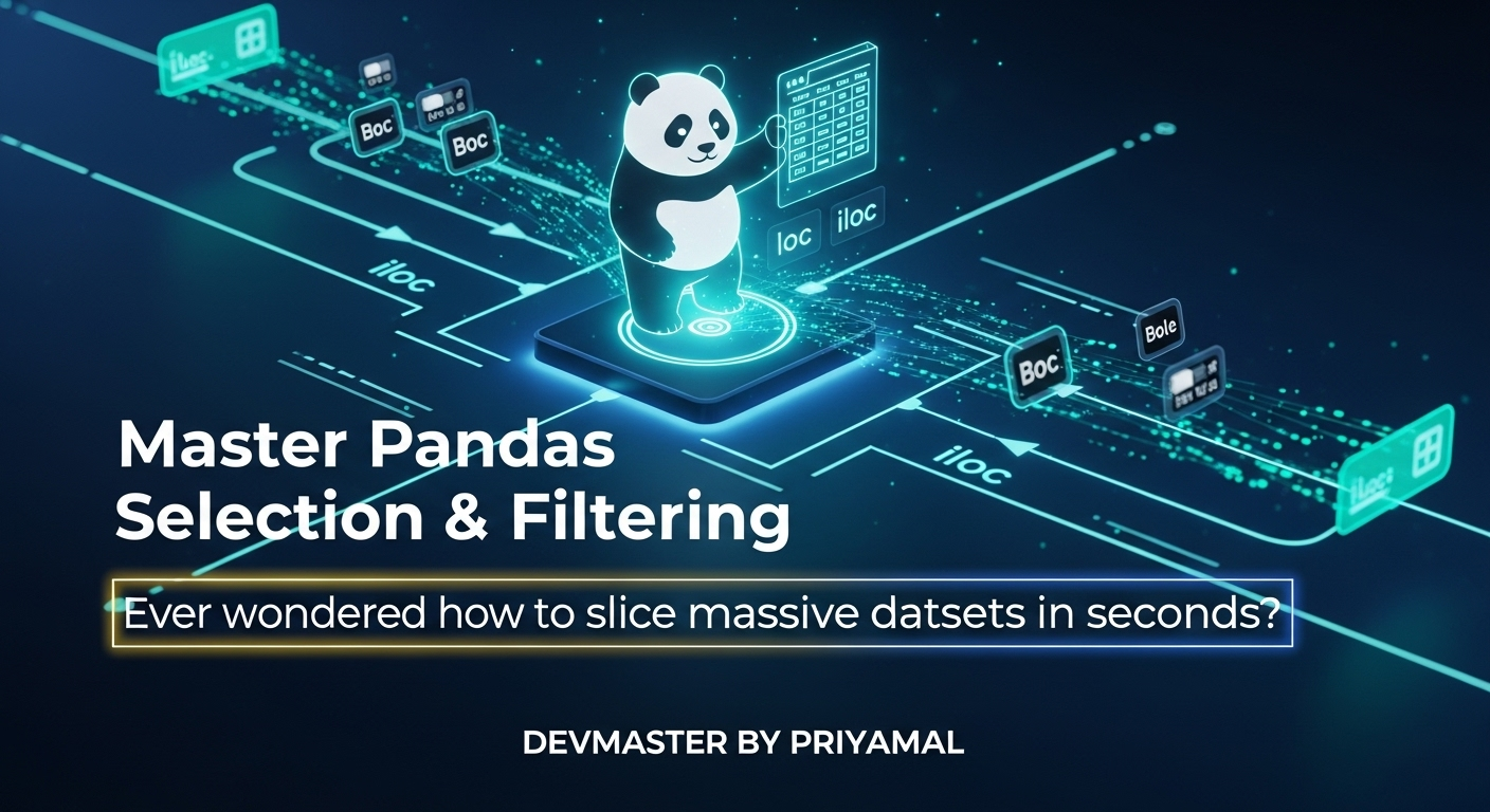 Pandas Data Selection & Filtering Sinhala Guide | loc, iloc, Boolean Indexing