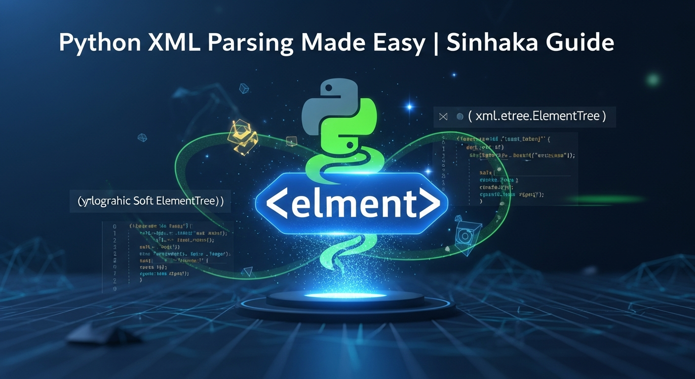 Python වලින් XML Parse කරමු | ElementTree සිංහල Guide