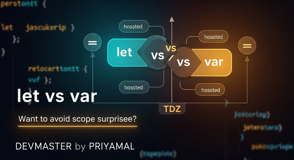 JavaScript `let` vs `var` වෙනස - SC Guide