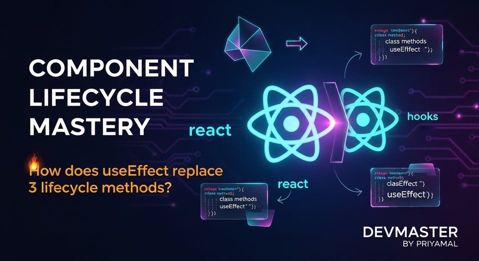 React Component Lifecycle Sinhala Guide | Class Components vs Hooks (useEffect)