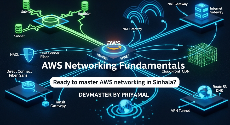 AWS Networking Fundamentals Sinhala Guide | VPC, Security, CDN, DNS