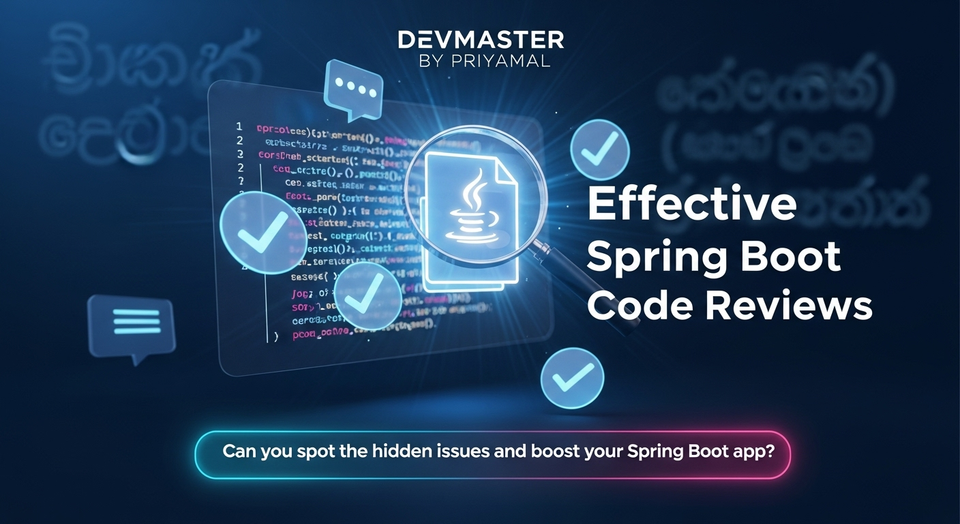 Spring Boot Code Review Best Practices | Sinhala Guide | Code Quality